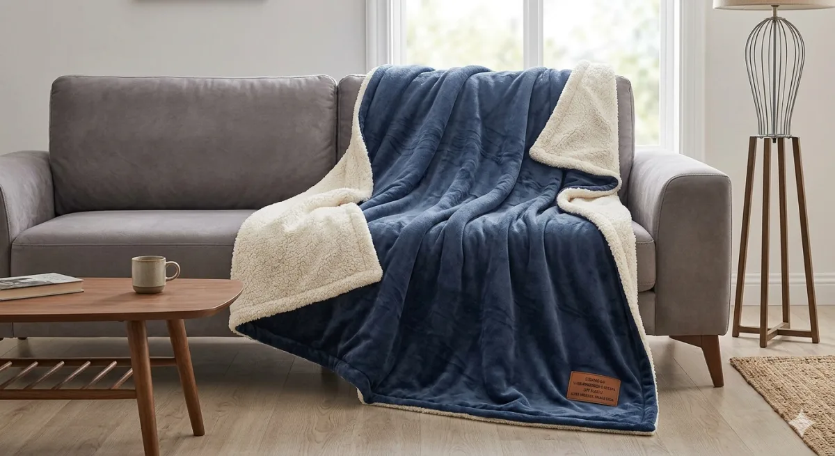 Çift Kişilik Mikrofiber Battaniye - Çift Taraflı Ultra Yumuşak, Kalın ve Sıcak, Sherpa Pel…